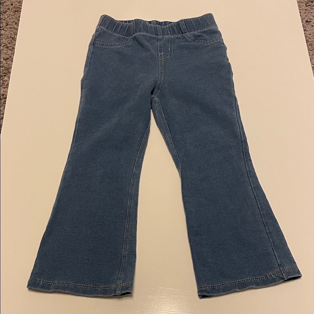 Cat & Jack Toddler Girl Size 3T Wide Leg Blue Denim Pants